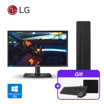 [사무용 SET 특가] LG 데스크탑 코어i7(10세대) 램 16G SSD 500G 윈도우11 프로 + 삼성 24인치 모니터